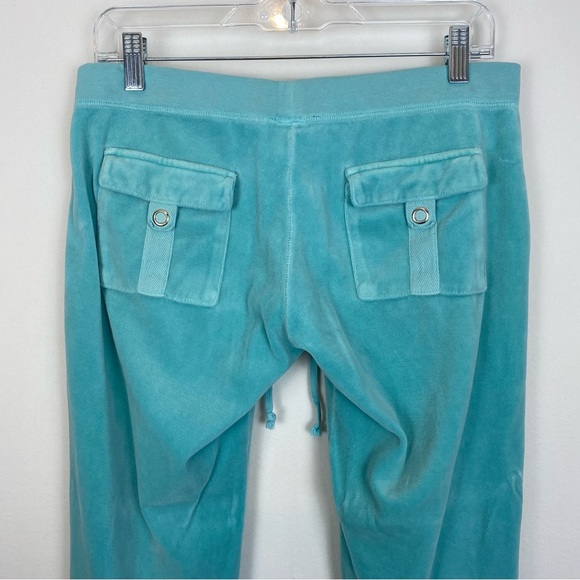 Juicy Couture Vintage Y2K Velour Bootcut Flare Sweatpants Blue Size Medium - Picture 5 of 7